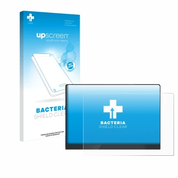 Parte frontale di una confezione del prodotto con il logo del marchio upscreen. Accanto è raffigurato il dispositivo Uperfect 