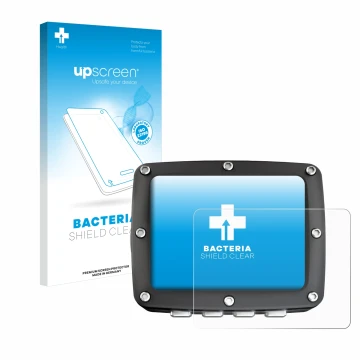 Parte frontale di una confezione del prodotto con il logo del marchio upscreen. Accanto è raffigurato il dispositivo Ratio iX3