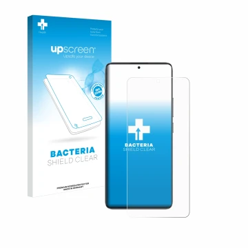 Parte frontale di una confezione del prodotto con il logo del marchio upscreen. Accanto è raffigurato il dispositivo Xiaomi Po