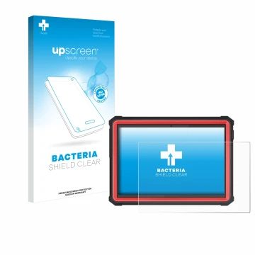 Parte frontale di una confezione del prodotto con il logo del marchio upscreen. Accanto è raffigurato il dispositivo Launch X-