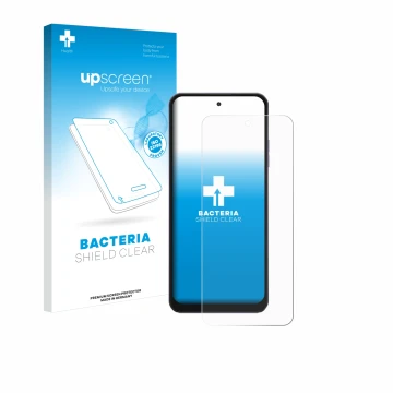 Parte frontale di una confezione del prodotto con il logo del marchio upscreen. Accanto è raffigurato il dispositivo Hotwav No