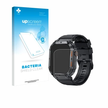 Parte frontale di una confezione del prodotto con il logo del marchio upscreen. Accanto è raffigurato il dispositivo bedee Sma