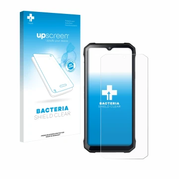 Parte frontale di una confezione del prodotto con il logo del marchio upscreen. Accanto è raffigurato il dispositivo Hotwav T7
