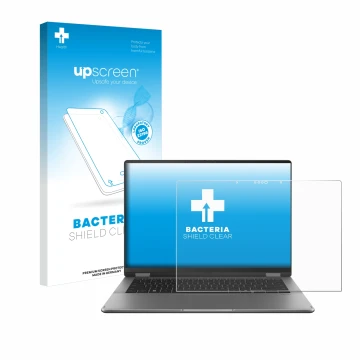 Parte frontale di una confezione del prodotto con il logo del marchio upscreen. Accanto è raffigurato il dispositivo ASUS Vivo