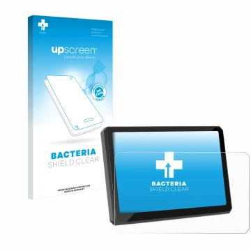 Parte frontale di una confezione del prodotto con il logo del marchio upscreen. Accanto è raffigurato il dispositivo Carpuride