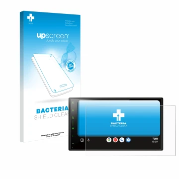Parte frontale di una confezione del prodotto con il logo del marchio upscreen. Accanto è raffigurato il dispositivo Pioneer S