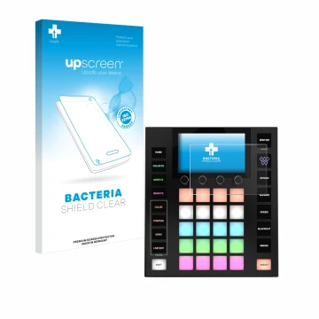 Parte frontale di una confezione del prodotto con il logo del marchio upscreen. Accanto è raffigurato il dispositivo Wolfmix W