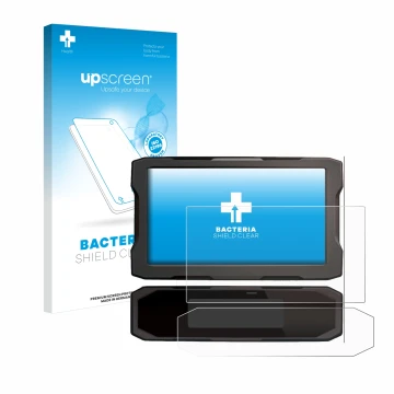 Parte frontale di una confezione del prodotto con il logo del marchio upscreen. Accanto è raffigurato il dispositivo Honda NT 