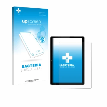 Parte frontale di una confezione del prodotto con il logo del marchio upscreen. Accanto è raffigurato il dispositivo Awow P11 
