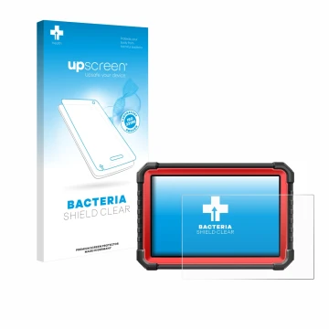 Parte frontale di una confezione del prodotto con il logo del marchio upscreen. Accanto è raffigurato il dispositivo Launch X-