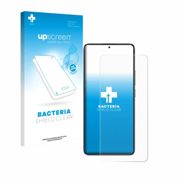 Parte frontale di una confezione del prodotto con il logo del marchio upscreen. Accanto è raffigurato il dispositivo Xiaomi Po