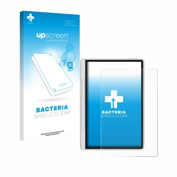 Parte frontale di una confezione del prodotto con il logo del marchio upscreen. Accanto è raffigurato il dispositivo XP-Pen Ma