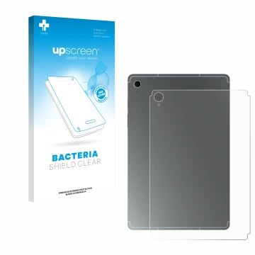 Parte frontale di una confezione del prodotto con il logo del marchio upscreen. Accanto è raffigurato il dispositivo Samsung G