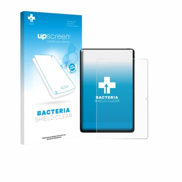 Parte frontale di una confezione del prodotto con il logo del marchio upscreen. Accanto è raffigurato il dispositivo Xiaomi PO