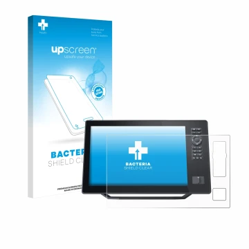 Parte frontale di una confezione del prodotto con il logo del marchio upscreen. Accanto è raffigurato il dispositivo Humminbir