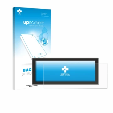 Parte frontale di una confezione del prodotto con il logo del marchio upscreen. Accanto è raffigurato il dispositivo Peugeot P