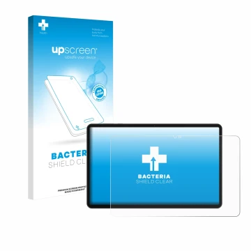 Parte frontale di una confezione del prodotto con il logo del marchio upscreen. Accanto è raffigurato il dispositivo Honor Pad