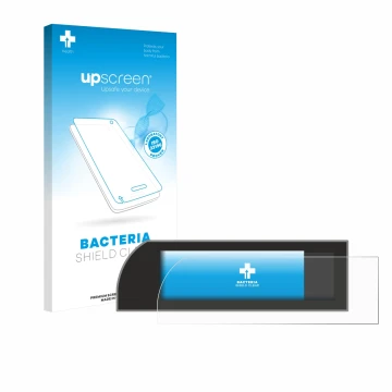Parte frontale di una confezione del prodotto con il logo del marchio upscreen. Accanto è raffigurato il dispositivo Porsche 9