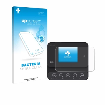 Parte frontale di una confezione del prodotto con il logo del marchio upscreen. Accanto è raffigurato il dispositivo ISDT K2Zi