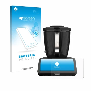 Parte frontale di una confezione del prodotto con il logo del marchio upscreen. Accanto è raffigurato il dispositivo Vorwerk B