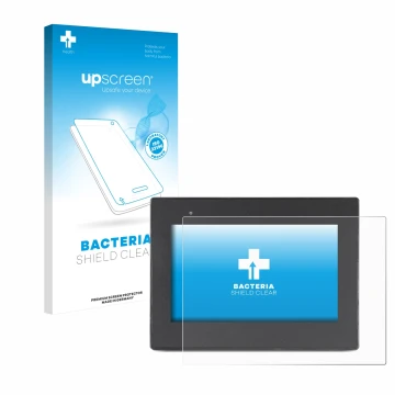 Parte frontale di una confezione del prodotto con il logo del marchio upscreen. Accanto è raffigurato il dispositivo Weintek c