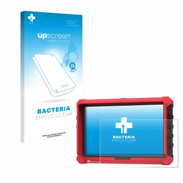 Parte frontale di una confezione del prodotto con il logo del marchio upscreen. Accanto è raffigurato il dispositivo Lilliput 