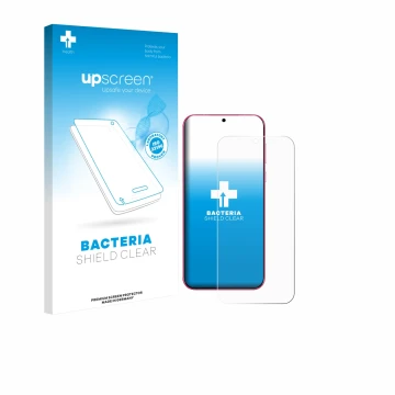 Parte frontale di una confezione del prodotto con il logo del marchio upscreen. Accanto è raffigurato il dispositivo Huawei Pu