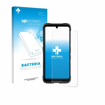 Parte frontale di una confezione del prodotto con il logo del marchio upscreen. Accanto è raffigurato il dispositivo Hammer Bl