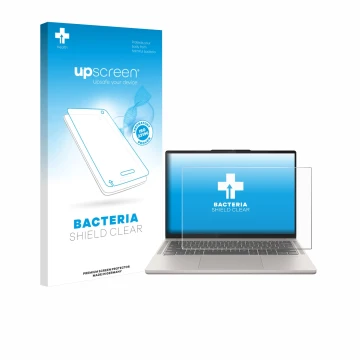 Parte frontale di una confezione del prodotto con il logo del marchio upscreen. Accanto è raffigurato il dispositivo Lenovo Ch