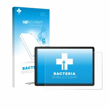 Parte frontale di una confezione del prodotto con il logo del marchio upscreen. Accanto è raffigurato il dispositivo Doogee Ta