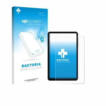 Parte frontale di una confezione del prodotto con il logo del marchio upscreen. Accanto è raffigurato il dispositivo Alldocube