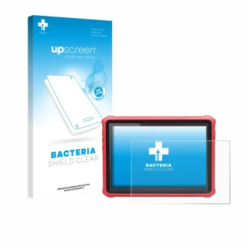 Parte frontale di una confezione del prodotto con il logo del marchio upscreen. Accanto è raffigurato il dispositivo Launch X-