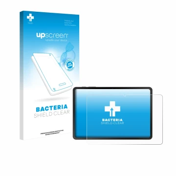 Parte frontale di una confezione del prodotto con il logo del marchio upscreen. Accanto è raffigurato il dispositivo Doogee Ta