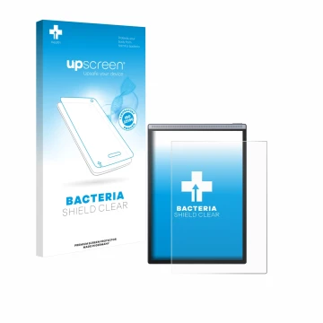 Parte frontale di una confezione del prodotto con il logo del marchio upscreen. Accanto è raffigurato il dispositivo iflytek A