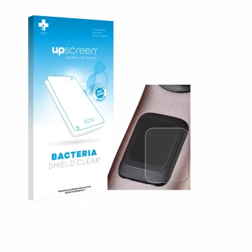 Parte frontale di una confezione del prodotto con il logo del marchio upscreen. Accanto è raffigurato il dispositivo Specializ