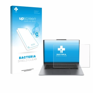 Parte frontale di una confezione del prodotto con il logo del marchio upscreen. Accanto è raffigurato il dispositivo Lenovo Th