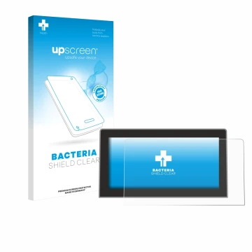 Parte frontale di una confezione del prodotto con il logo del marchio upscreen. Accanto è raffigurato il dispositivo Volkswage