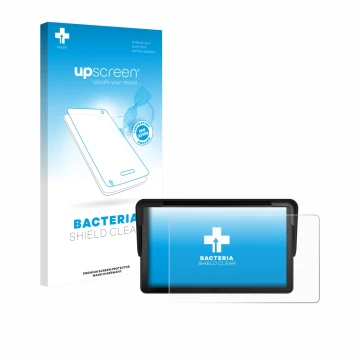 Parte frontale di una confezione del prodotto con il logo del marchio upscreen. Accanto è raffigurato il dispositivo Carpuride