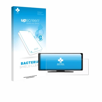 Parte frontale di una confezione del prodotto con il logo del marchio upscreen. Accanto è raffigurato il dispositivo Carpuride