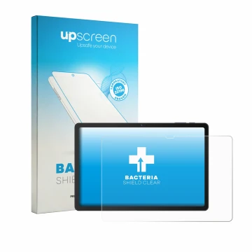 Parte frontale di una confezione del prodotto con il logo del marchio upscreen. Accanto è raffigurato il dispositivo VALE Tabl