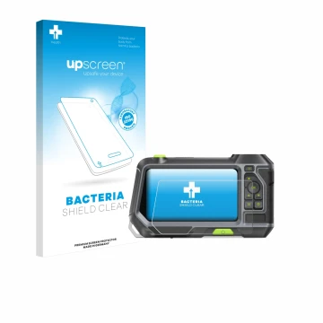 Parte frontale di una confezione del prodotto con il logo del marchio upscreen. Accanto è raffigurato il dispositivo Teslong N