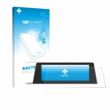 Parte frontale di una confezione del prodotto con il logo del marchio upscreen. Accanto è raffigurato il dispositivo BMW X3 G0