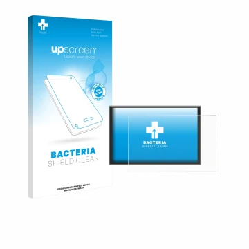 Parte frontale di una confezione del prodotto con il logo del marchio upscreen. Accanto è raffigurato il dispositivo Renault M