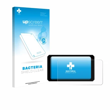 Parte frontale di una confezione del prodotto con il logo del marchio upscreen. Accanto è raffigurato il dispositivo Chigee AI