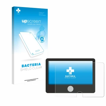 Parte frontale di una confezione del prodotto con il logo del marchio upscreen. Accanto è raffigurato il dispositivo Dynavin D