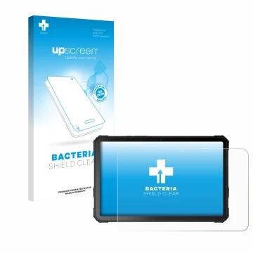Parte frontale di una confezione del prodotto con il logo del marchio upscreen. Accanto è raffigurato il dispositivo Fossibot 