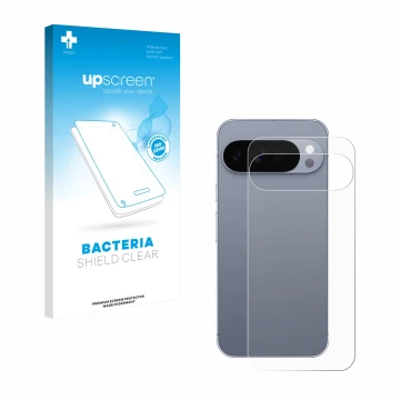 Parte frontale di una confezione del prodotto con il logo del marchio upscreen. Accanto è raffigurato il dispositivo Google Pi