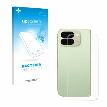 Parte frontale di una confezione del prodotto con il logo del marchio upscreen. Accanto è raffigurato il dispositivo Google Pi