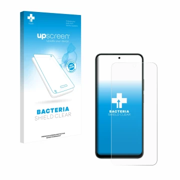 Parte frontale di una confezione del prodotto con il logo del marchio upscreen. Accanto è raffigurato il dispositivo Honor X7d