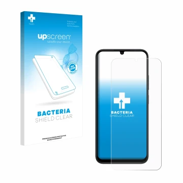 Parte frontale di una confezione del prodotto con il logo del marchio upscreen. Accanto è raffigurato il dispositivo Xiaomi Re